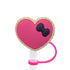 Straw Mouthpiece Silicone Dust Plug Decorative Buckle Clip Personalized Letter Label for Tumblers
